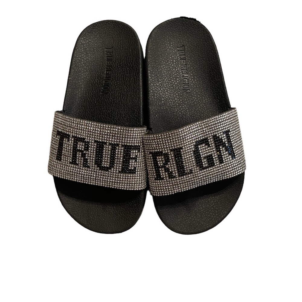 Gently used girls true religion slides size 1